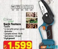 KİWİ ŞARJLI TESTERE 600 W KİWİ ŞARJLI TESTERE 600 W